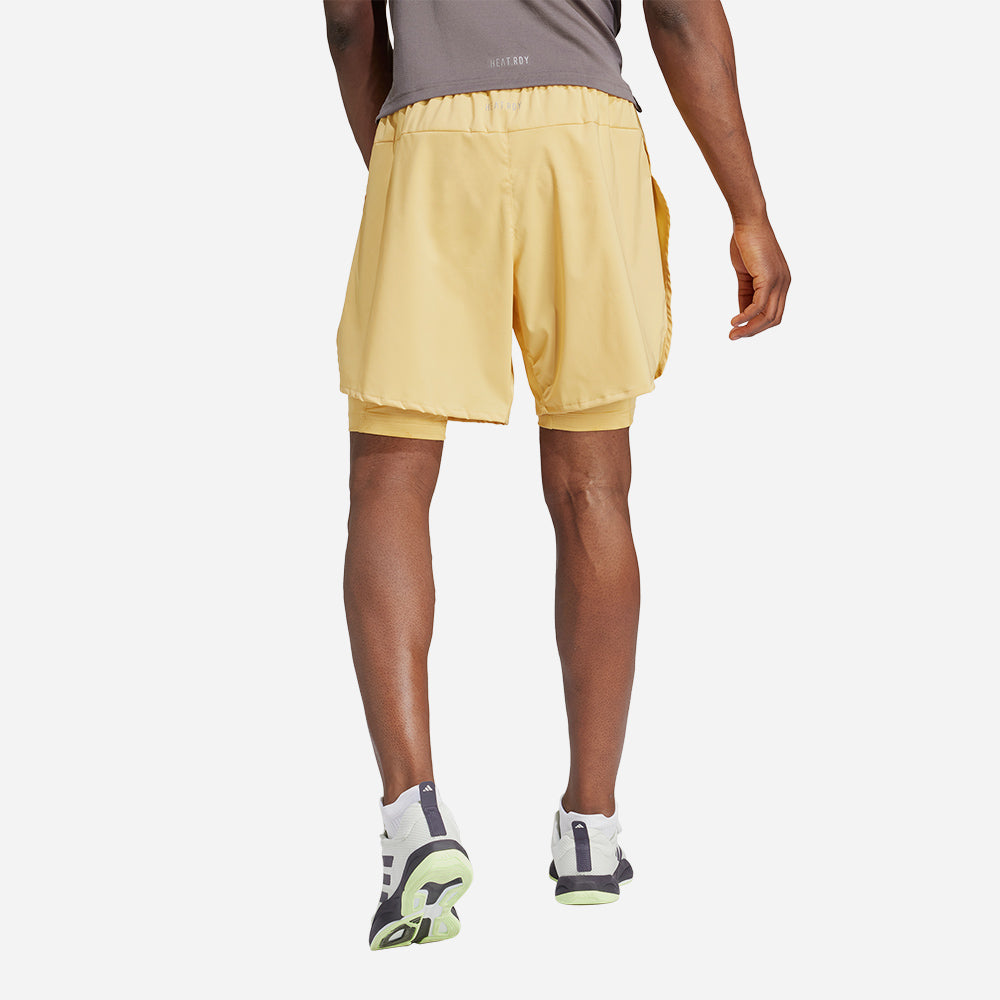 Quần Ngắn Nam Adidas Hiit Workout Heat.Rdy 2-In-1 - Vàng - Supersports Vietnam