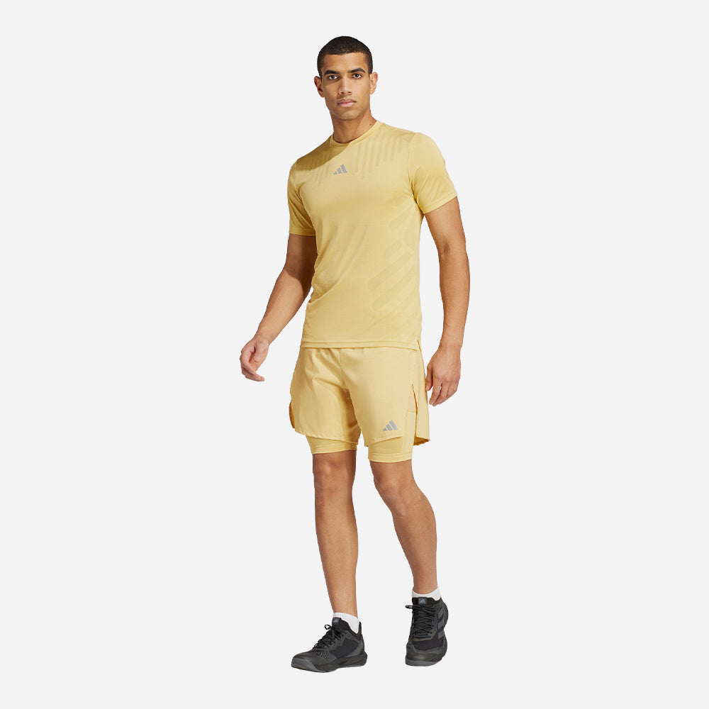 Áo Thun Tay Ngắn Nam Adidas Hiit Airchill Workout - Vàng - Supersports Vietnam