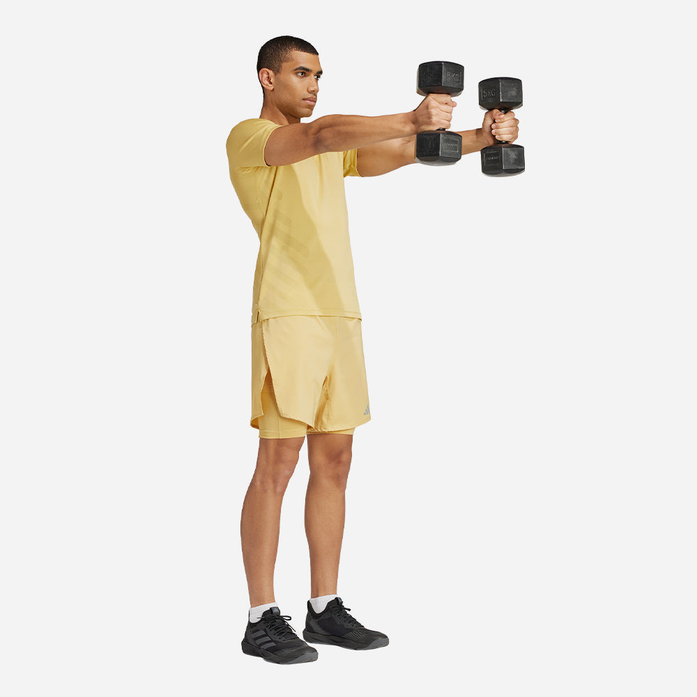 Áo Thun Tay Ngắn Nam Adidas Hiit Airchill Workout - Vàng - Supersports Vietnam