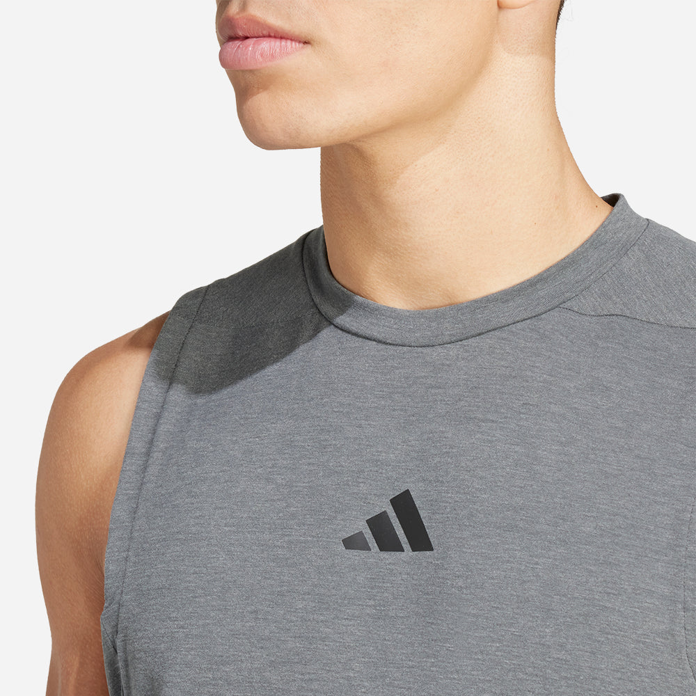 Áo Ba Lỗ Nam Adidas Designed For Training - Xám - Supersports Vietnam
