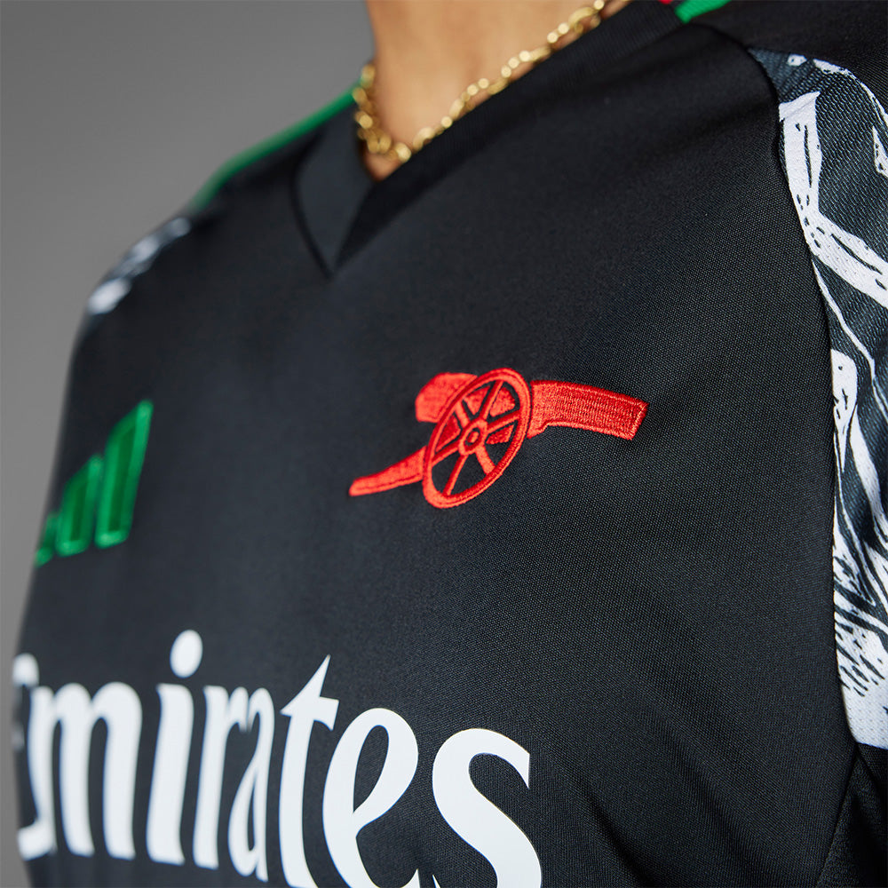 Áo Đá Bóng Nam Adidas Arsenal Sân Khách 24/25 - Đen - Supersports Vietnam