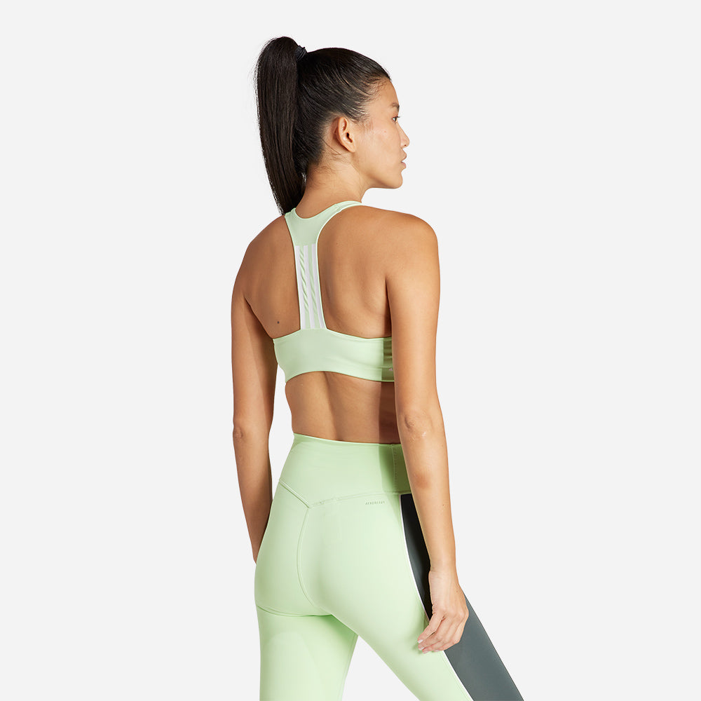 Áo Bra Thể Thao Nữ Adidas Powerimpact Training Medium-Support 3-Stripes - Xanh Mint - Supersports Vietnam