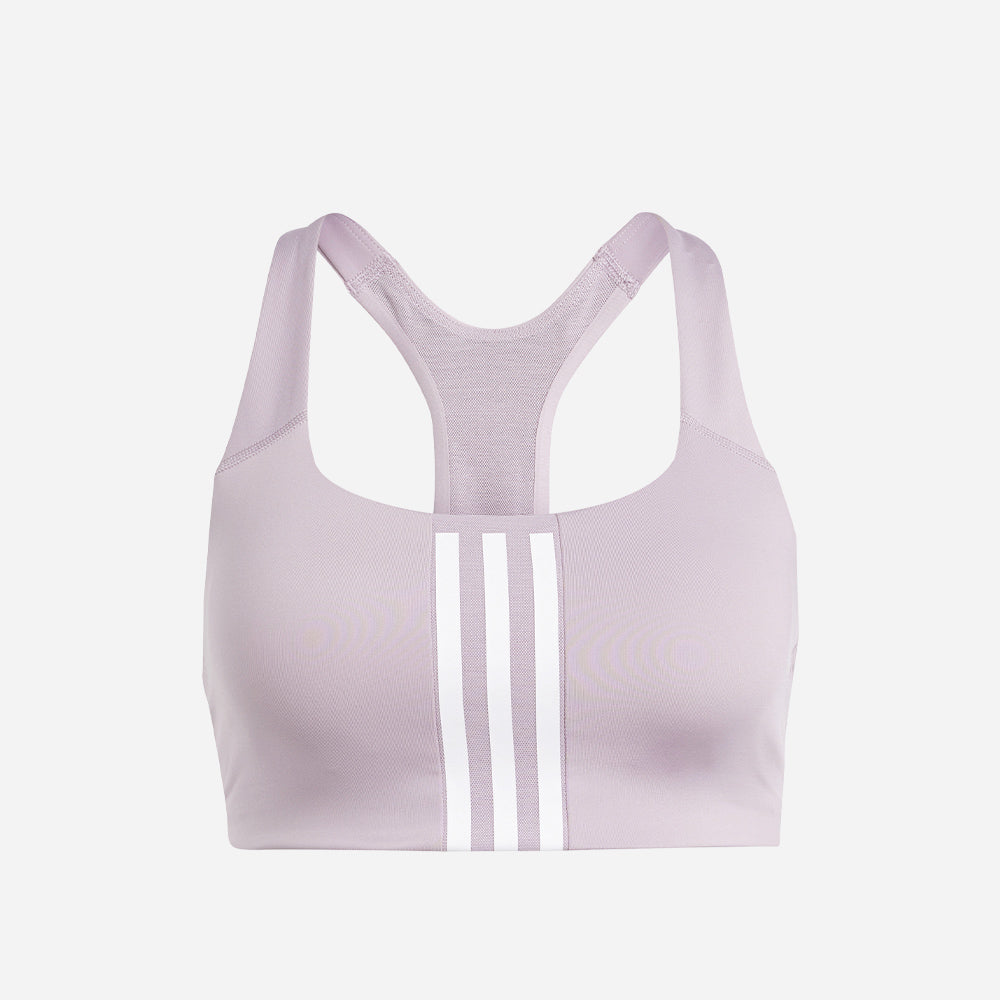 Áo Bra Thể Thao Nữ Adidas Powerimpact Training Medium-Support 3-Stripes - Tím - Supersports Vietnam