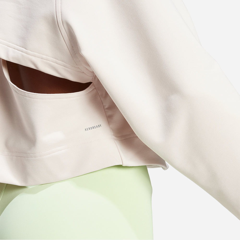 Áo Nỉ Nữ Adidas Power Cover Up - Be - Supersports Vietnam