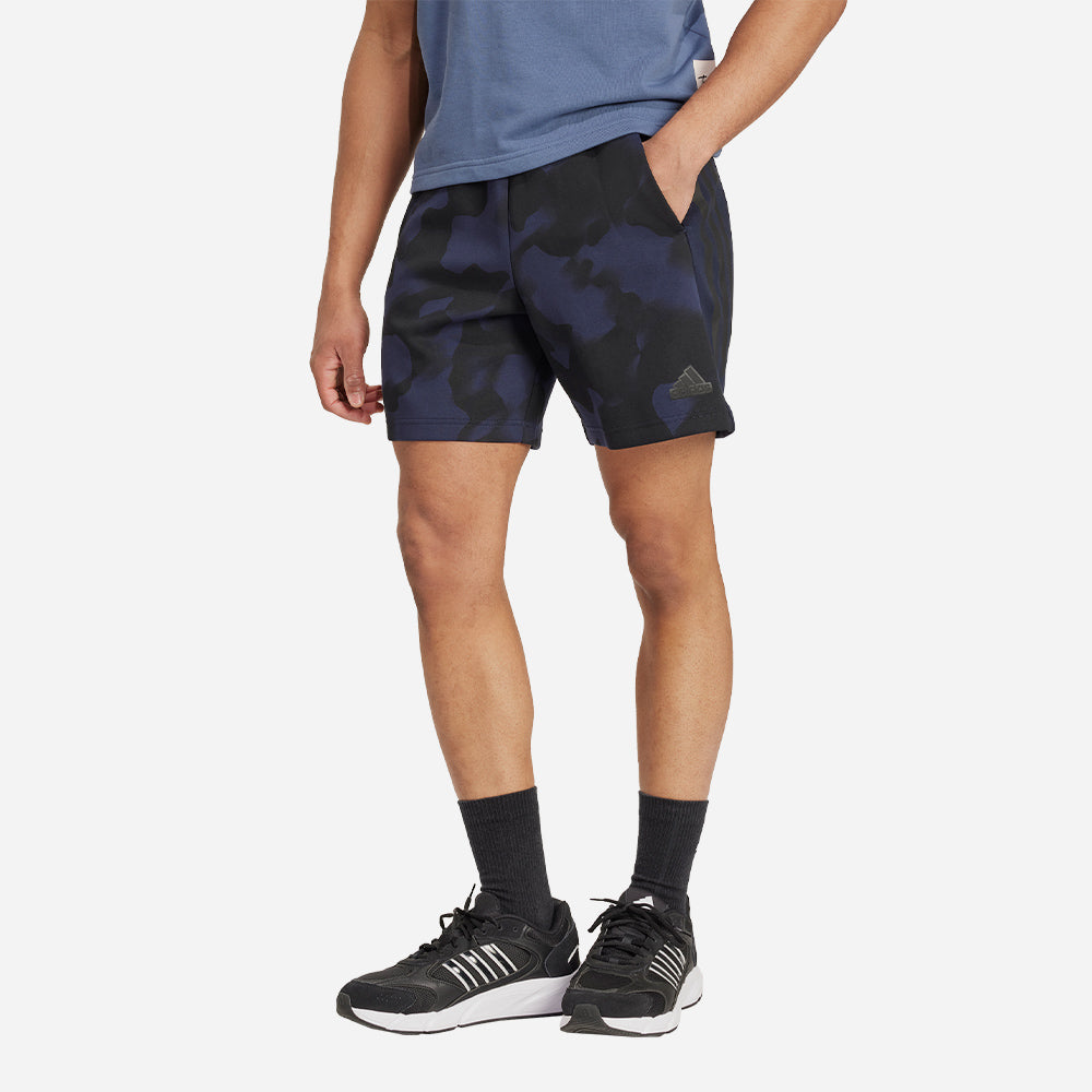 Quần Ngắn Nam Adidas Future Icons 3-Stripes Allover Print - Xanh Navy - Supersports Vietnam