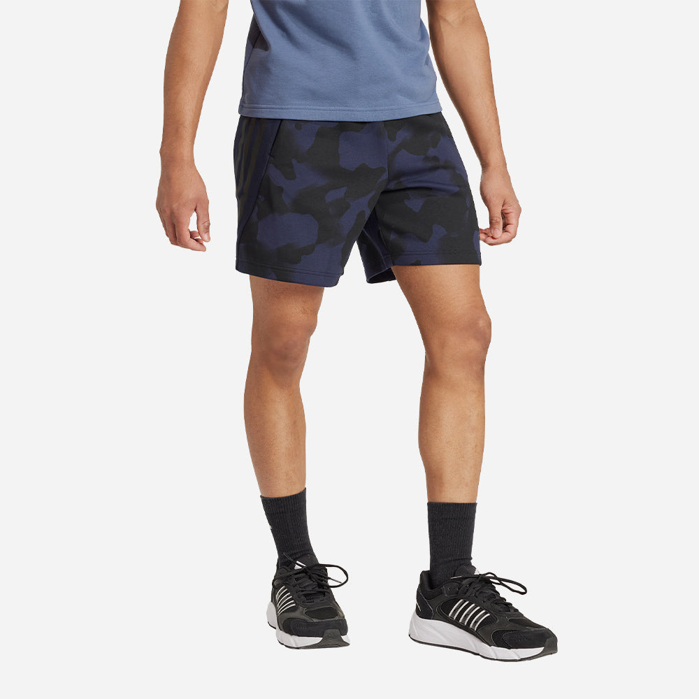 Quần Ngắn Nam Adidas Future Icons 3-Stripes Allover Print - Xanh Navy - Supersports Vietnam