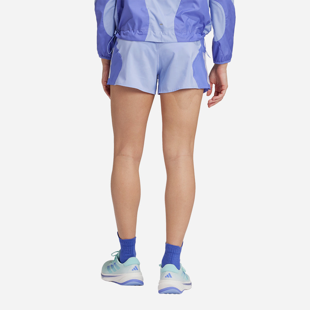Quần Ngắn Nữ Adidas Own The Run Colorblock - Xanh Dương - Supersports Vietnam