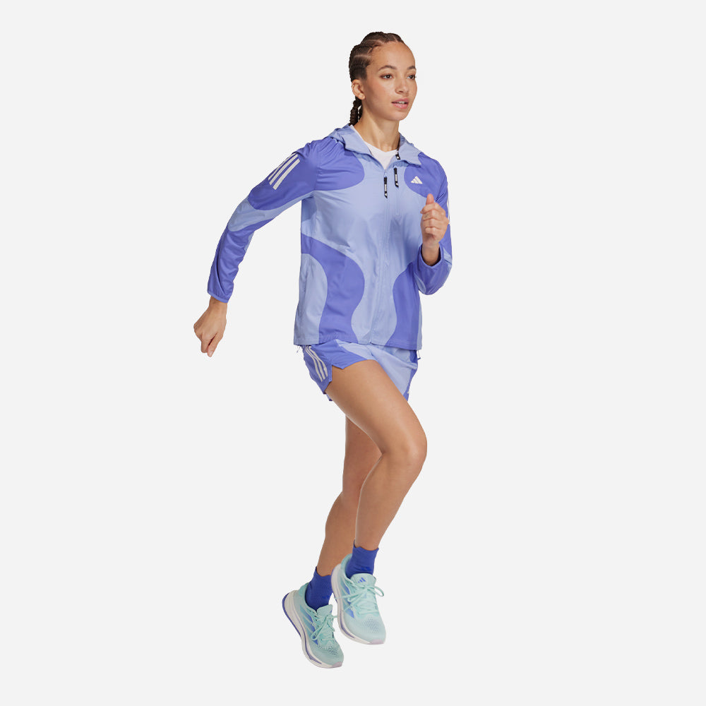 Quần Ngắn Nữ Adidas Own The Run Colorblock - Xanh Dương - Supersports Vietnam