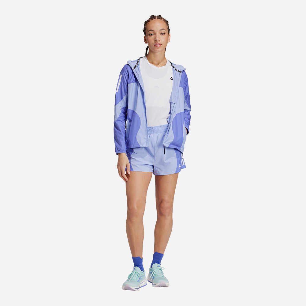 Quần Ngắn Nữ Adidas Own The Run Colorblock - Xanh Dương - Supersports Vietnam