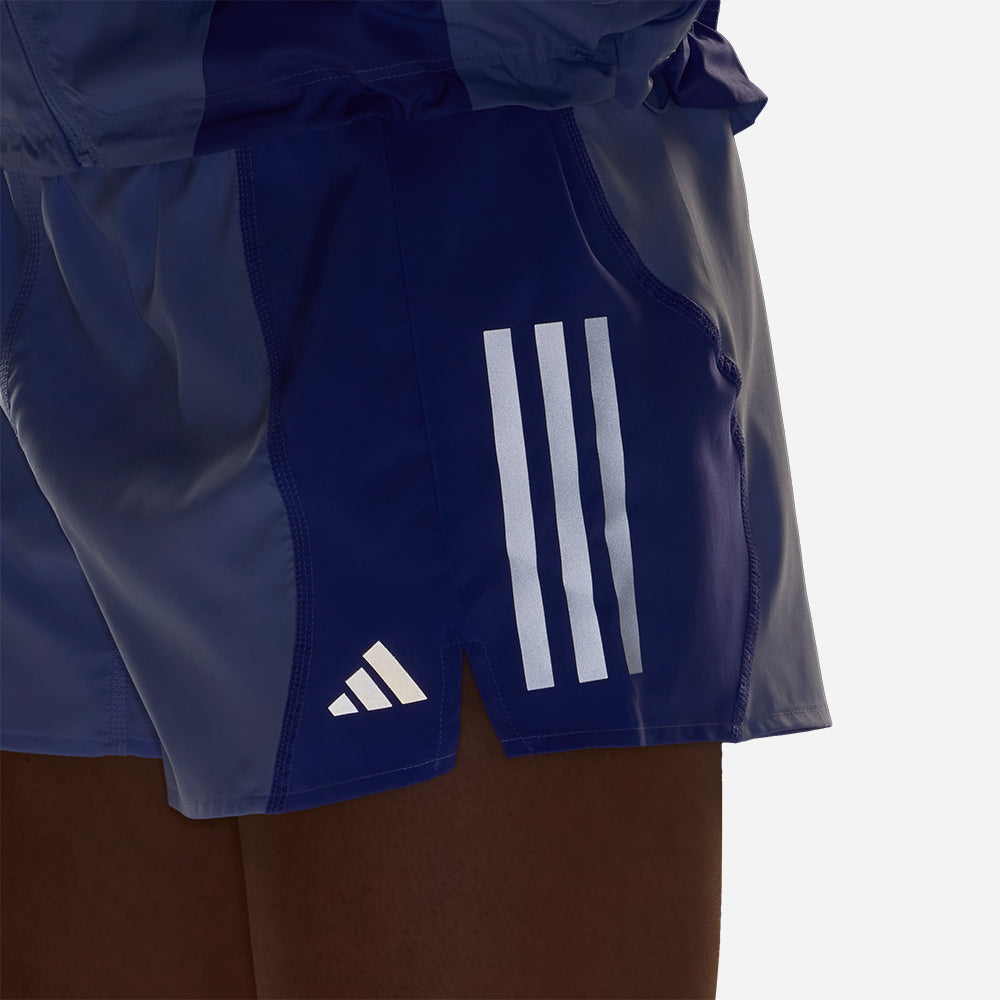 Quần Ngắn Nữ Adidas Own The Run Colorblock - Xanh Dương - Supersports Vietnam