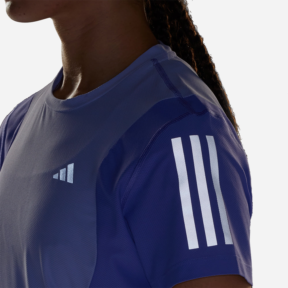 Áo Thun Nữ Adidas Own The Run Colorblock - Xanh Dương - Supersports Vietnam