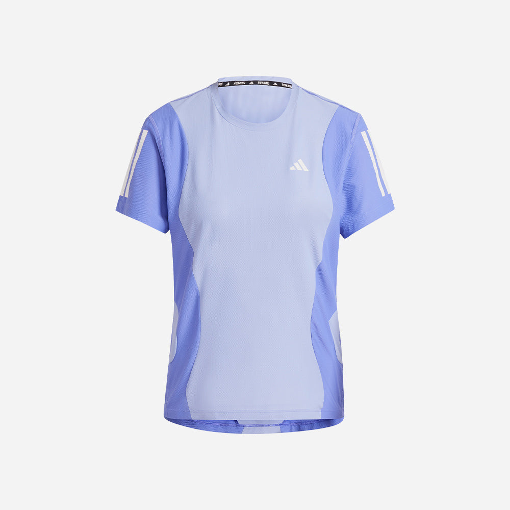 Áo Thun Nữ Adidas Own The Run Colorblock - Xanh Dương - Supersports Vietnam