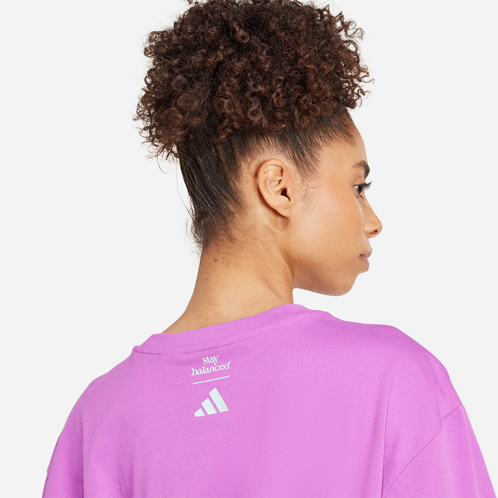 Áo Thun Nữ Adidas Yoga Stay Balanced Graphic - Tím - Supersports Vietnam