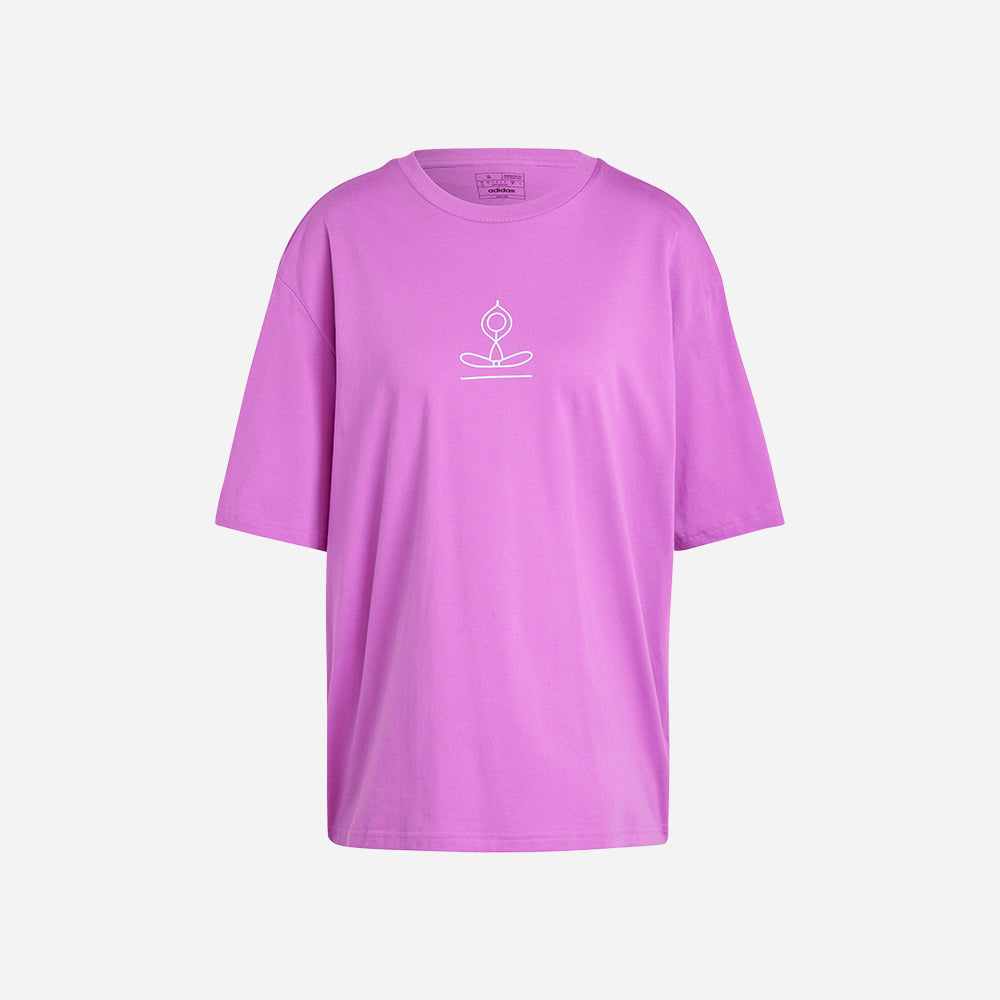 Áo Thun Nữ Adidas Yoga Stay Balanced Graphic - Tím - Supersports Vietnam