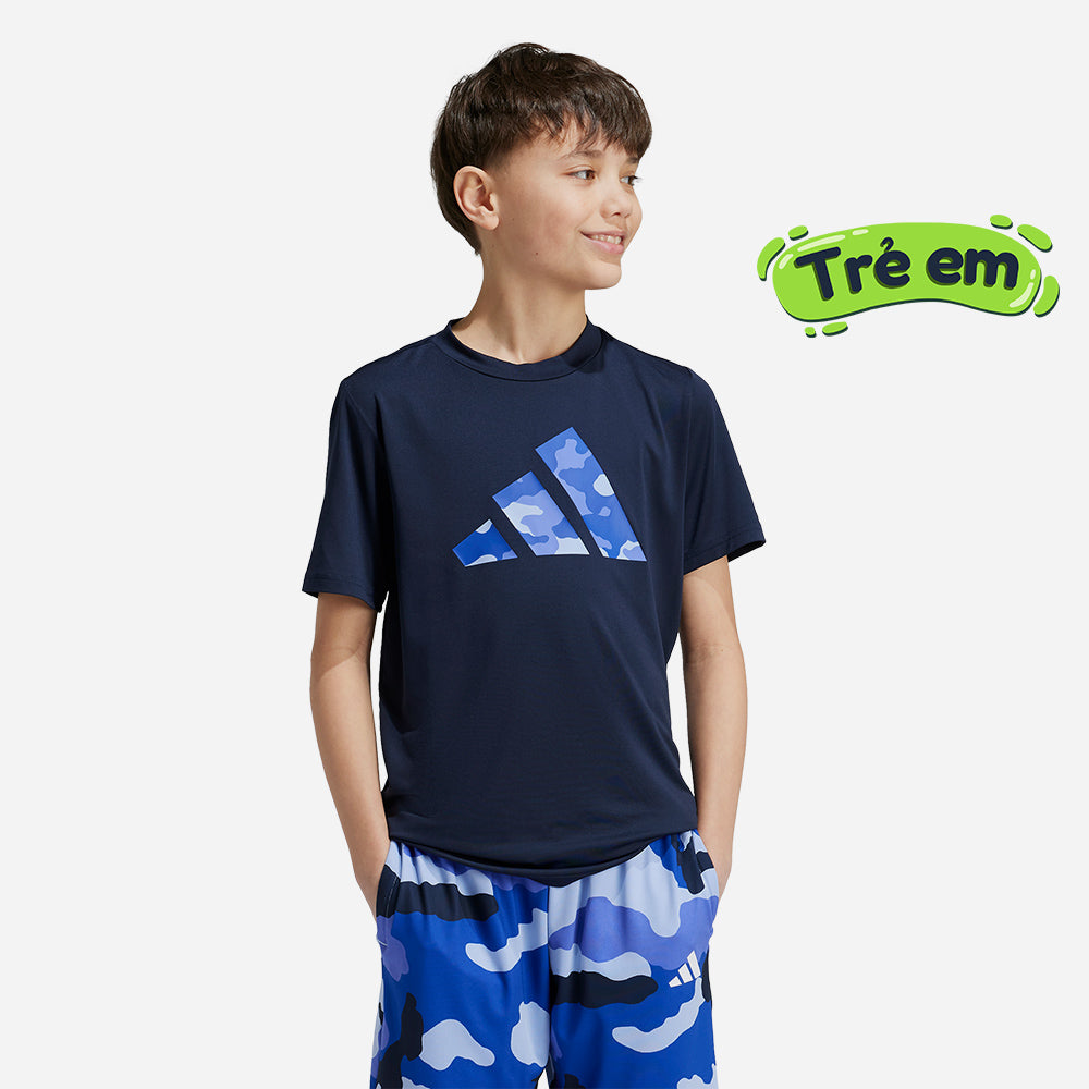 Áo Thun Trẻ Em Adidas Essentials Seasonal Print - Xanh Navy - Supersports Vietnam