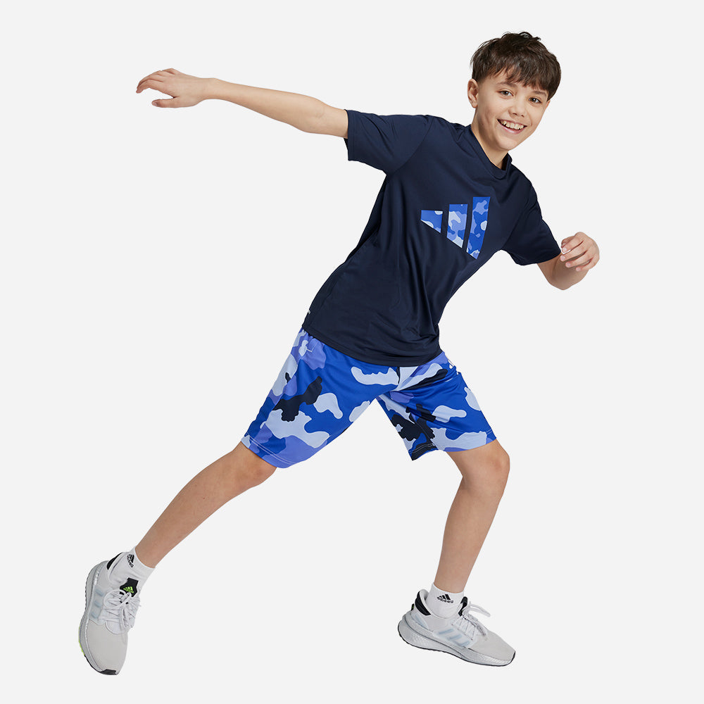 Áo Thun Trẻ Em Adidas Essentials Seasonal Print - Xanh Navy - Supersports Vietnam