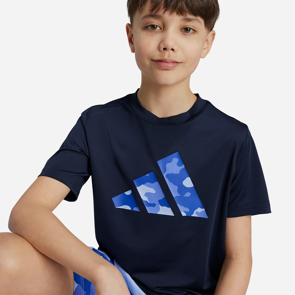 Áo Thun Trẻ Em Adidas Essentials Seasonal Print - Xanh Navy - Supersports Vietnam
