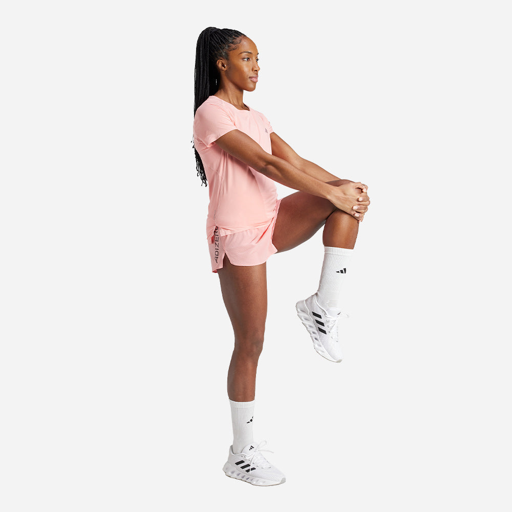 Áo Tay Ngắn Nữ Adidas Adizero - Hồng - Supersports Vietnam