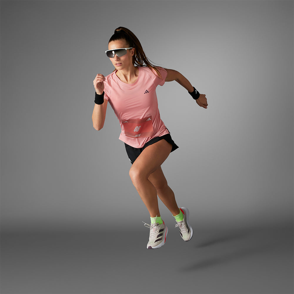 Áo Tay Ngắn Nữ Adidas Adizero - Hồng - Supersports Vietnam