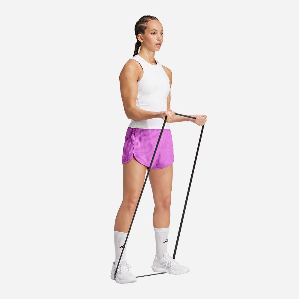 Quần Ngắn Nữ Adidas Pacer Rib - Tím - Supersports Vietnam
