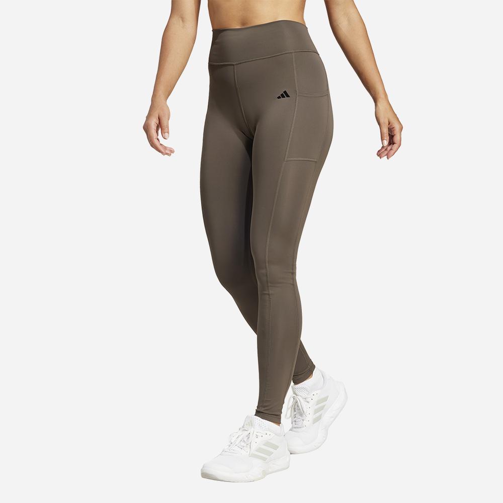Quần Bó Thể Thao Nữ Adidas Optime Full-Length - Nâu - Supersports Vietnam