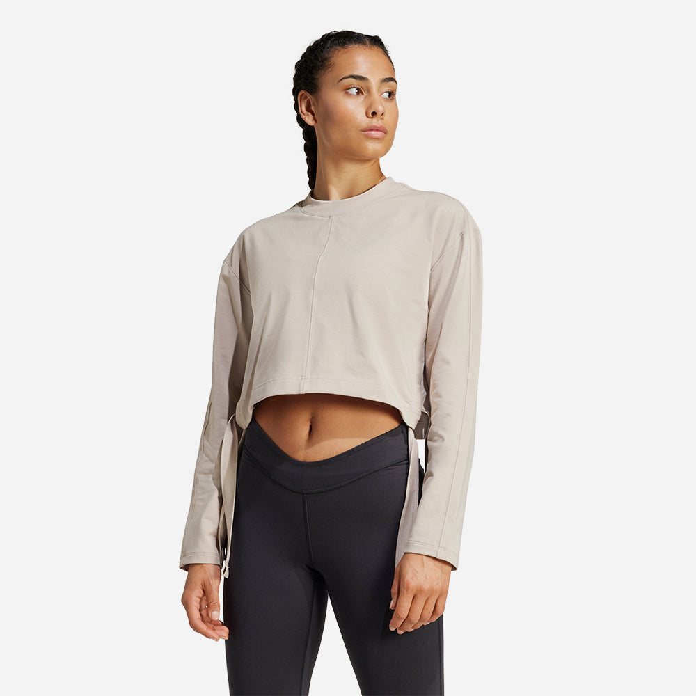 Áo Nỉ Nữ Adidas Yoga Cover-Up - Be - Supersports Vietnam