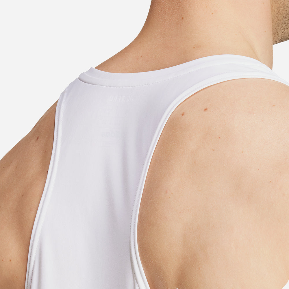 Áo Ba Lỗ Nam Adidas Adizero Essentials - Trắng - Supersports Vietnam