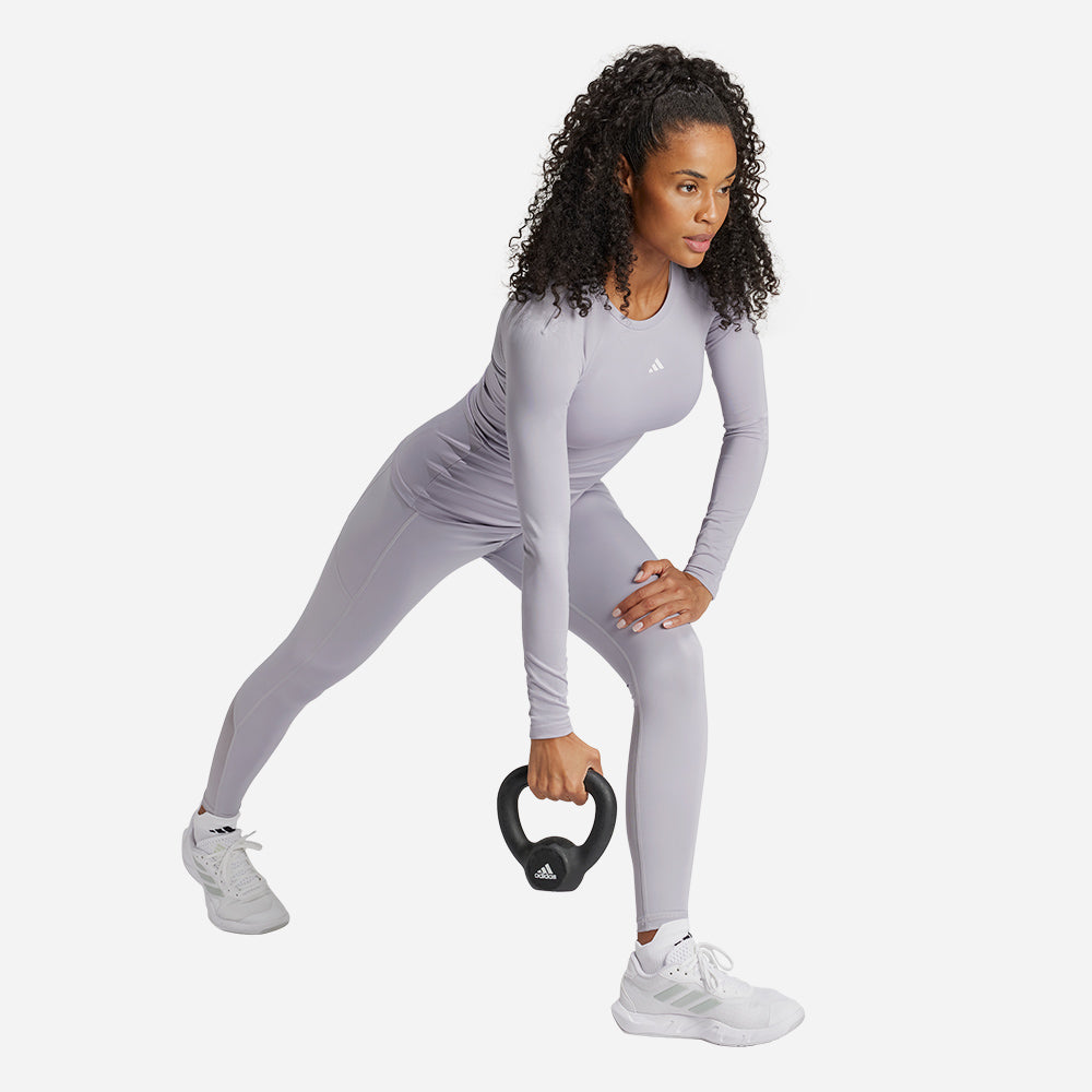 Áo Thun Tay Dài Nữ Adidas Techfit Long Sleeve - Tím - Supersports Vietnam