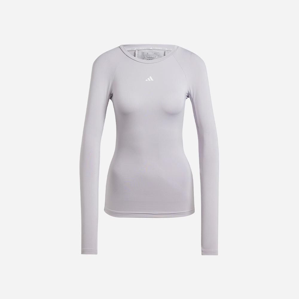 Áo Thun Tay Dài Nữ Adidas Techfit Long Sleeve - Tím - Supersports Vietnam