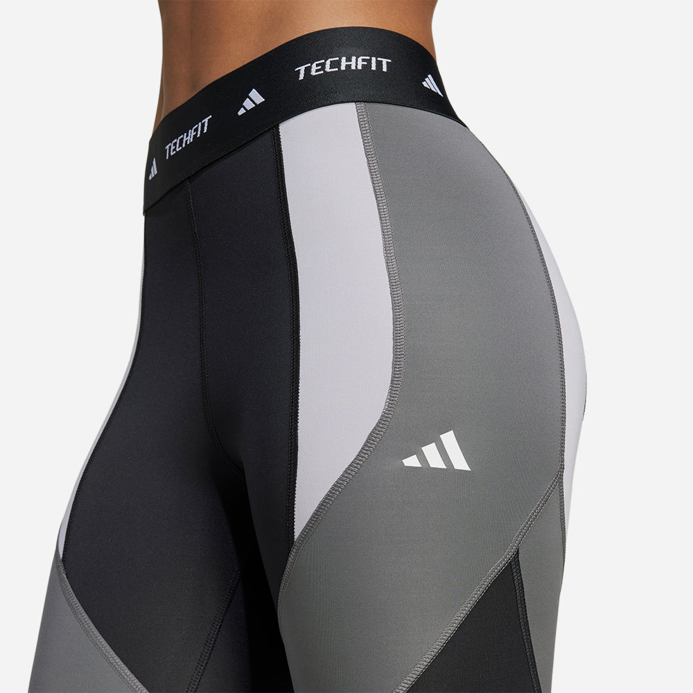 Quần Bó Thể Thao Nữ Adidas Techfit - Đen - Supersports Vietnam