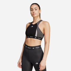 Áo Bra Thể Thao Nữ Adidas Techfit - Đen - Supersports Vietnam
