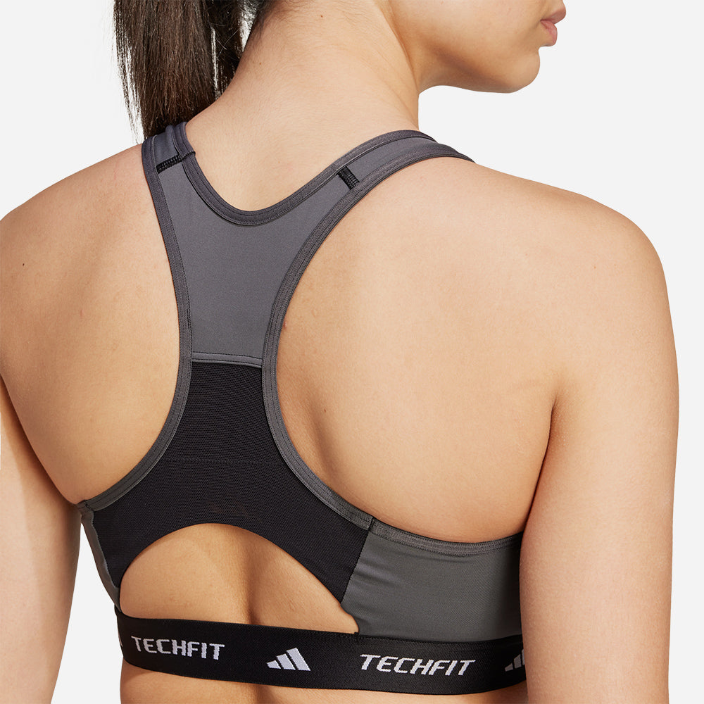 Áo Bra Thể Thao Nữ Adidas Techfit - Đen - Supersports Vietnam