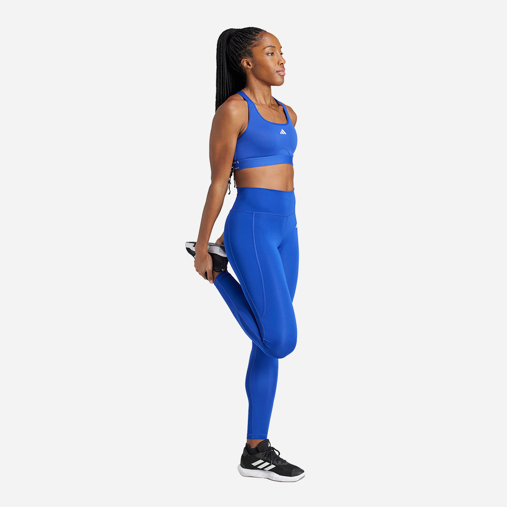 Quần Bó Thể Thao Nữ Adidas Optime Essentials - Xanh Dương - Supersports Vietnam