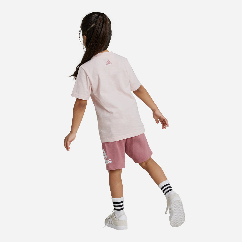 Đồ Bộ Trẻ Em Adidas Essentials Logo - Hồng - Supersports Vietnam