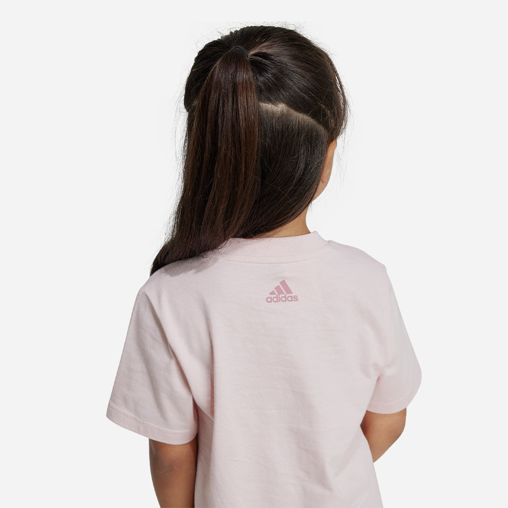 Đồ Bộ Trẻ Em Adidas Essentials Logo - Hồng - Supersports Vietnam