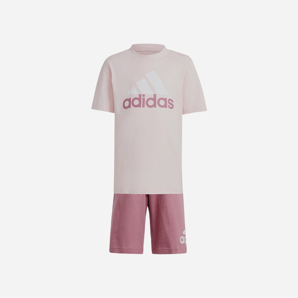 Đồ Bộ Trẻ Em Adidas Essentials Logo - Hồng - Supersports Vietnam