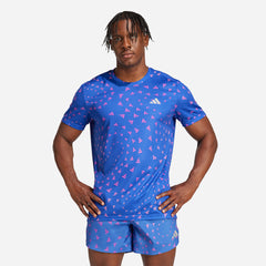 Áo Thun Nam Adidas Run It Brand Love - Xanh Dương - Supersports Vietnam