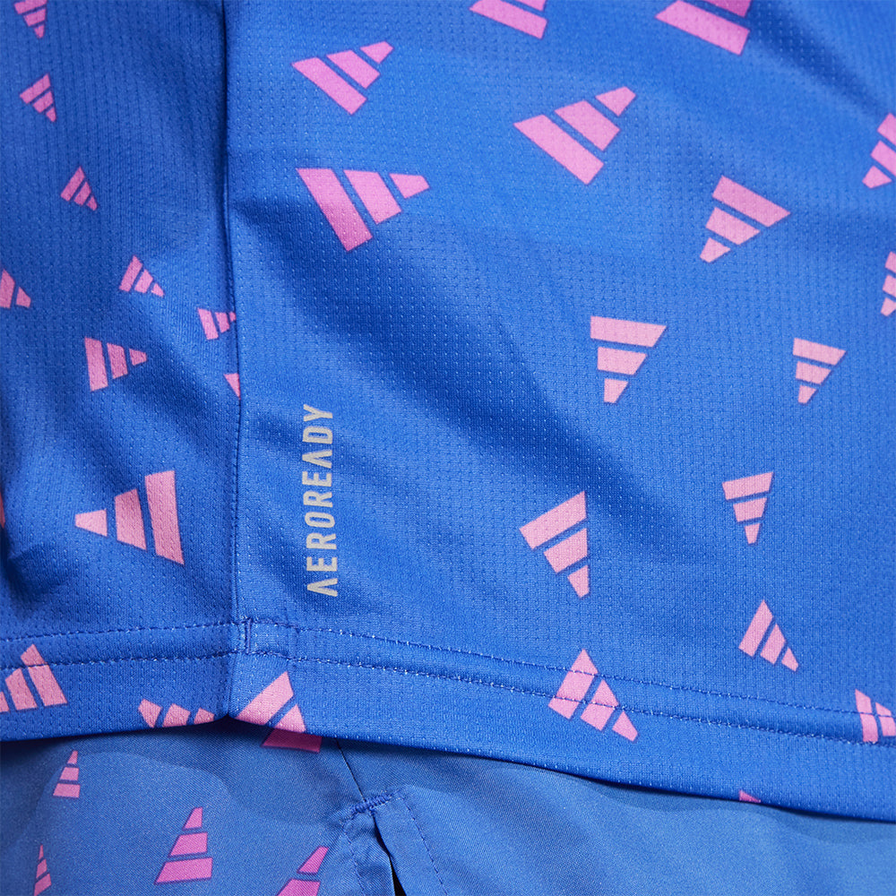 Áo Thun Nam Adidas Run It Brand Love - Xanh Dương - Supersports Vietnam