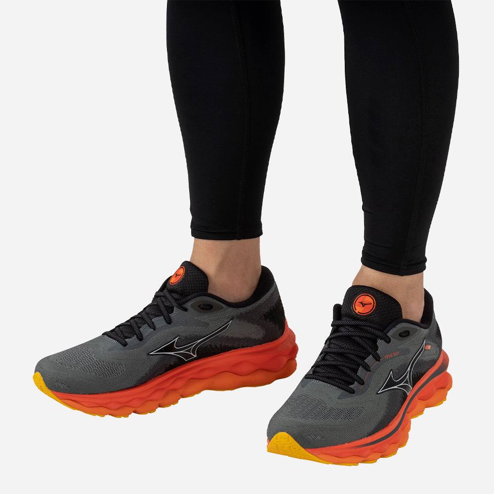 Giày Chạy Bộ Nam Mizuno Wave Sky 7 2E - Đen - Supersports Vietnam