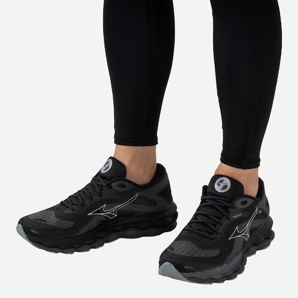 Giày Chạy Bộ Nam Mizuno Wave Sky 7 2E - Đen - Supersports Vietnam