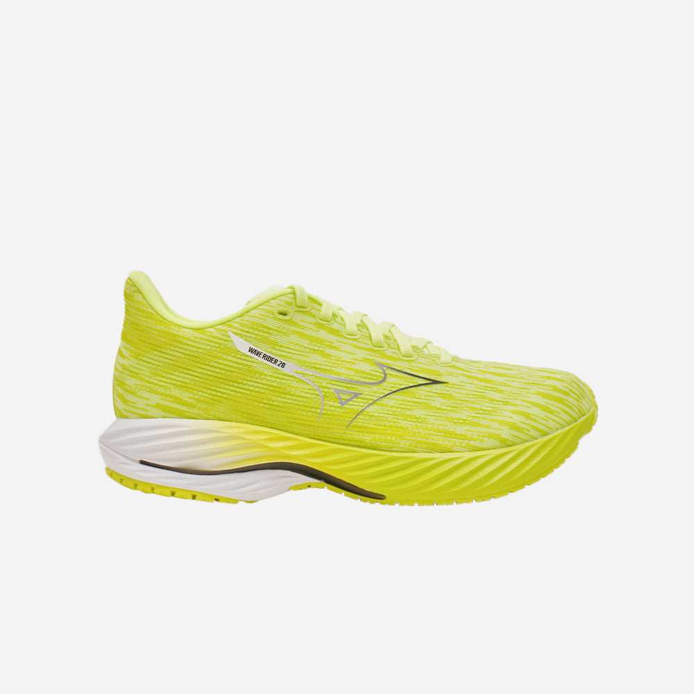 Giày Chạy Bộ Nam Mizuno Wave Rider 28 2E Vàng Chanh