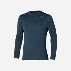 Áo Thun Dài Tay Nam Mizuno Impulse Core Ls - Xanh Navy - Supersports Vietnam