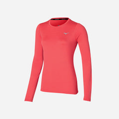 Áo Thun Nữ Mizuno Impulse Core Long Sleeve - Hồng - Supersports Vietnam