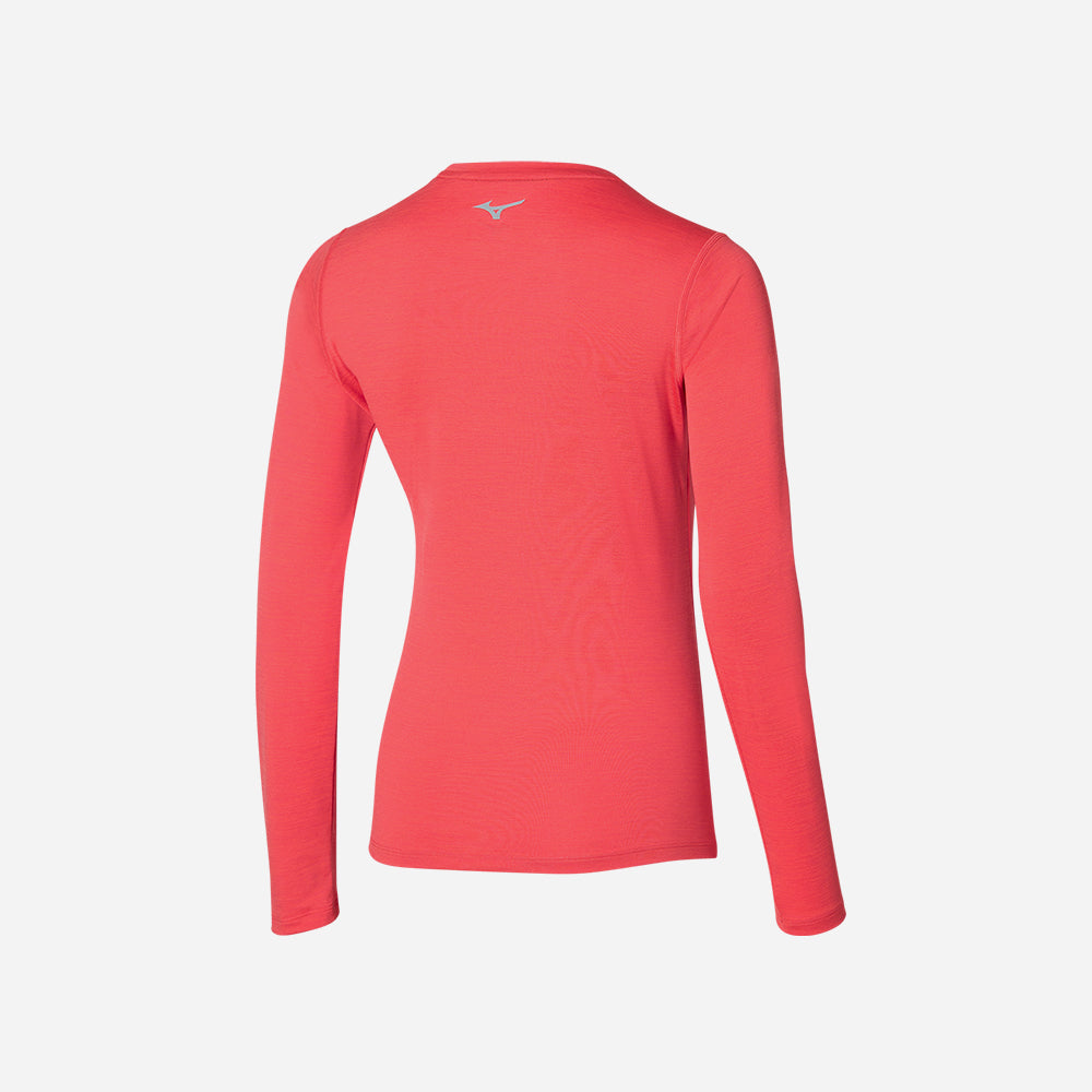 Áo Thun Nữ Mizuno Impulse Core Long Sleeve - Hồng - Supersports Vietnam