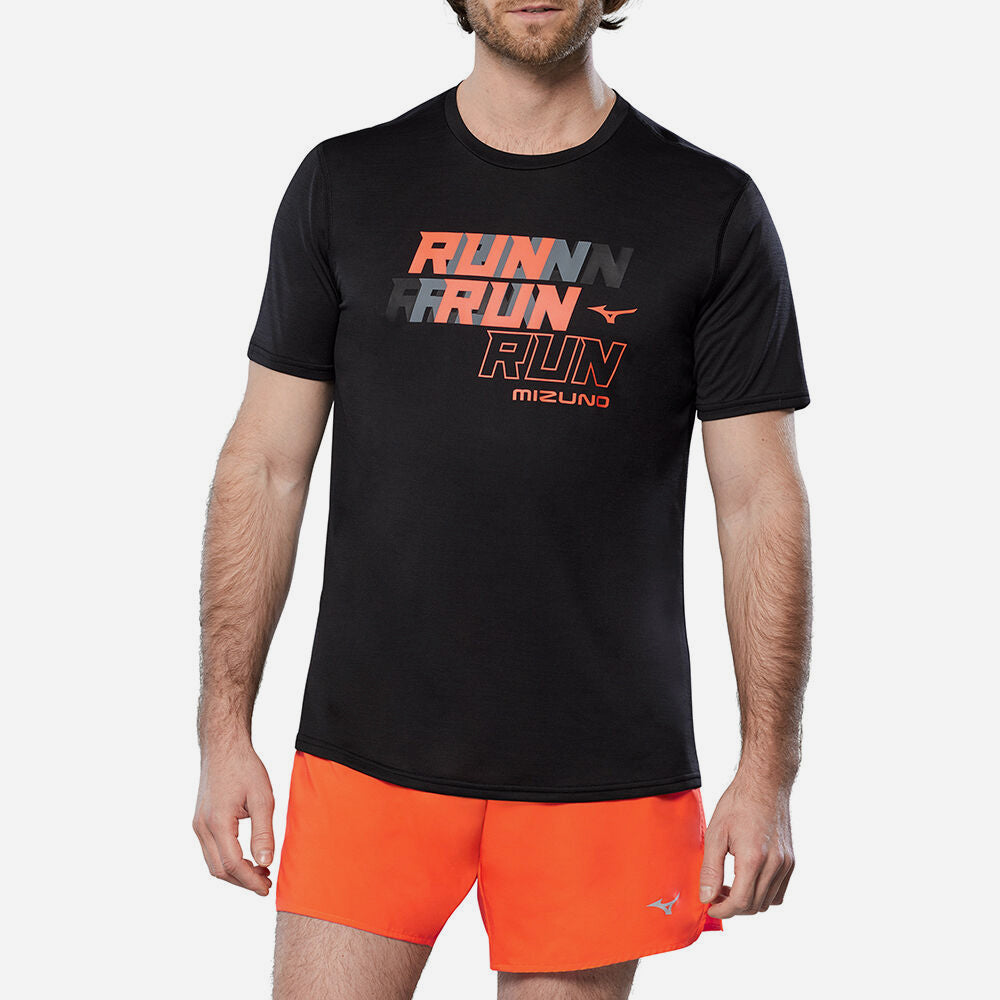 Áo Thun Nam Mizuno Core Run - Đen - Supersports Vietnam