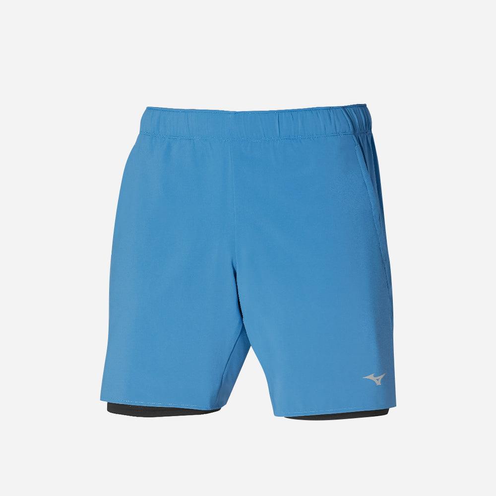Quần Ngắn Nam Mizuno Core 7.5 2In1 - Xanh Dương - Supersports Vietnam