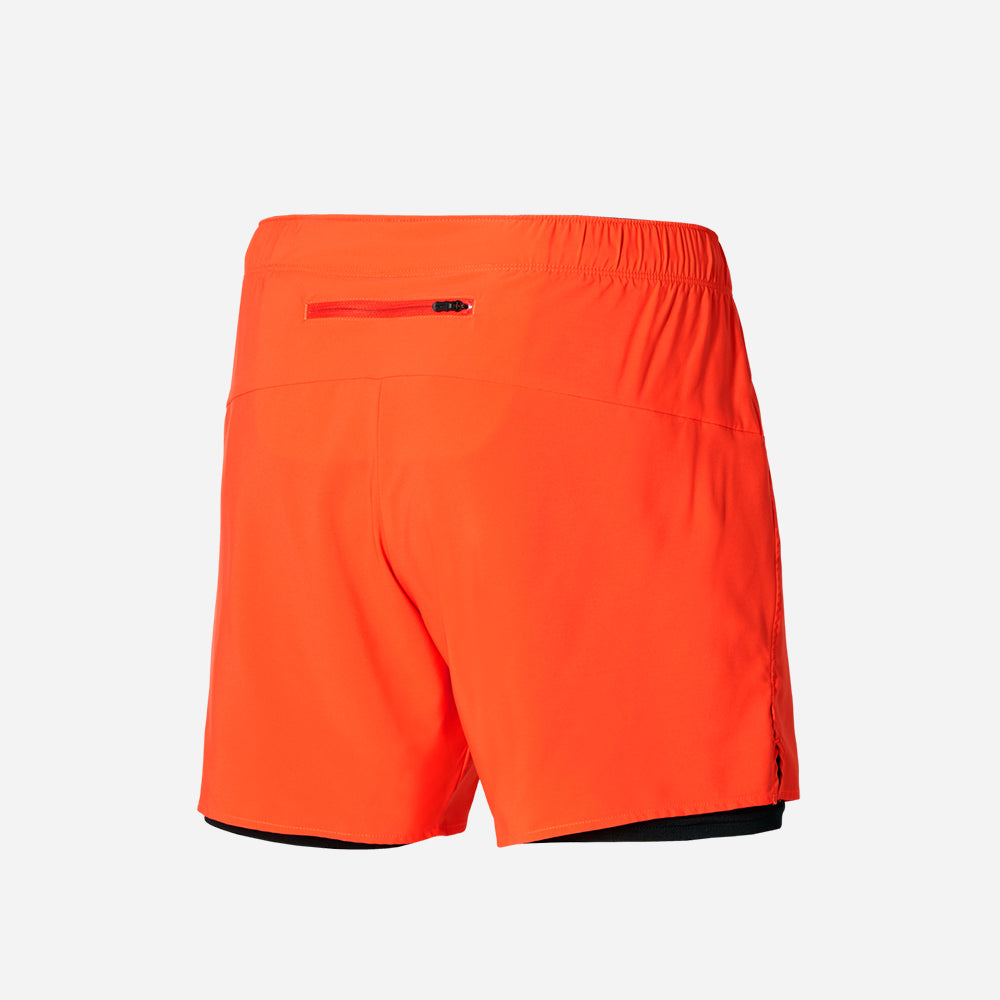 Quần Ngắn Thể Thao Nam Mizuno Core 5.5 2In1 - Cam - Supersports Vietnam
