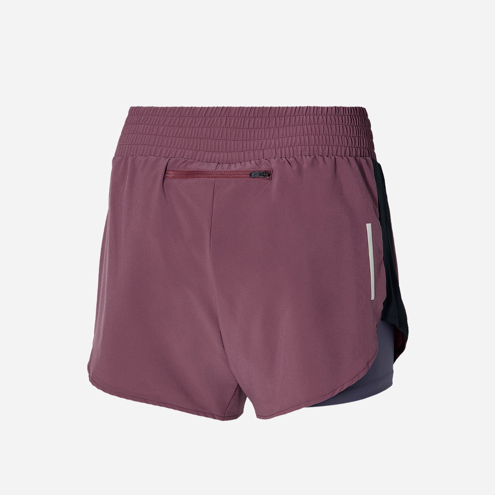 Quần Ngắn Nữ Mizuno 2In1 4.5 - Tím - Supersports Vietnam