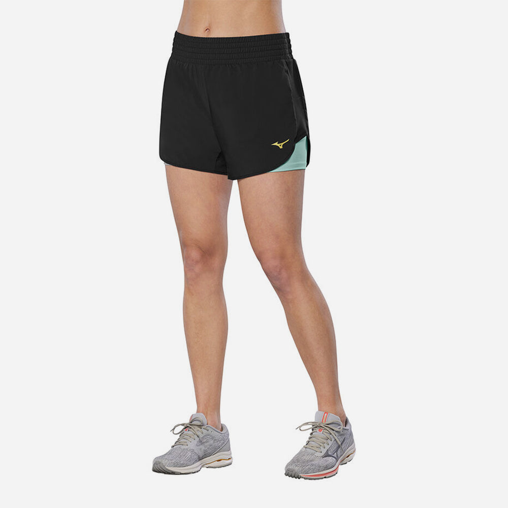 Quần Ngắn Thể Thao Nữ Mizuno 2In1 4.5 - Đen - Supersports Vietnam