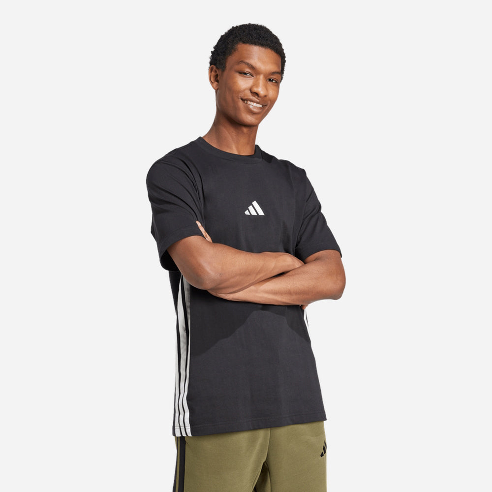 Áo Thun Nam Adidas Essentials 3-Stripes - Đen - Supersports Vietnam